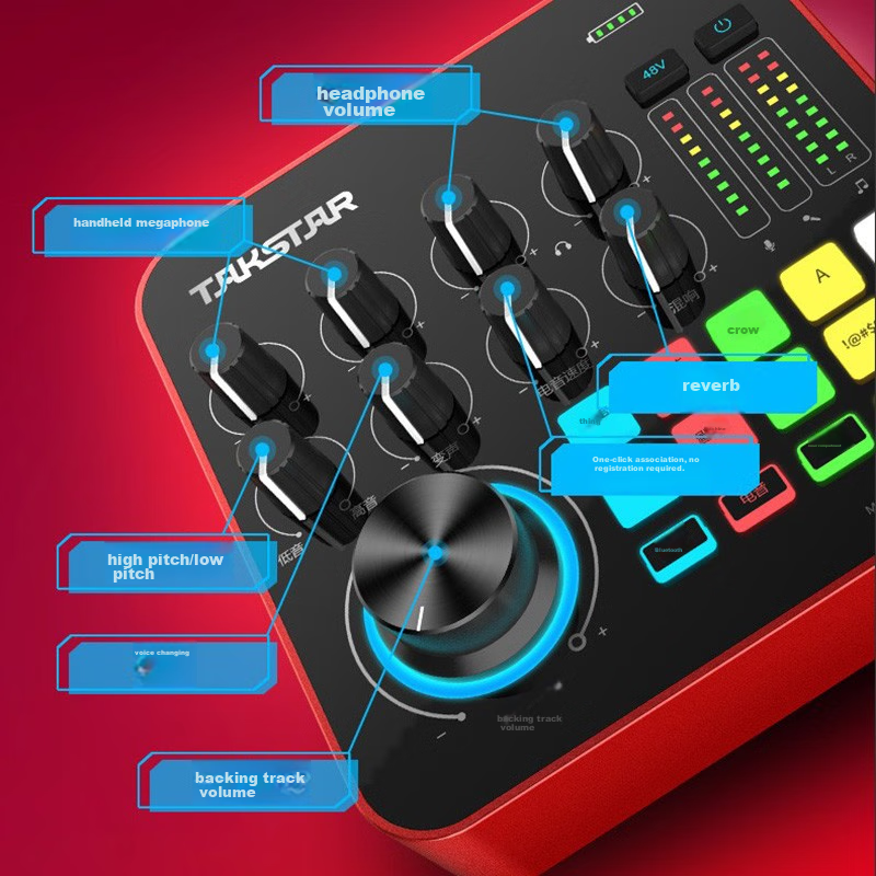 TAKSTAR MX1 PRO Third Generation Mobile Live Streaming Karaoke Sound Card Portable Outdoor Live Streaming Equipment Set