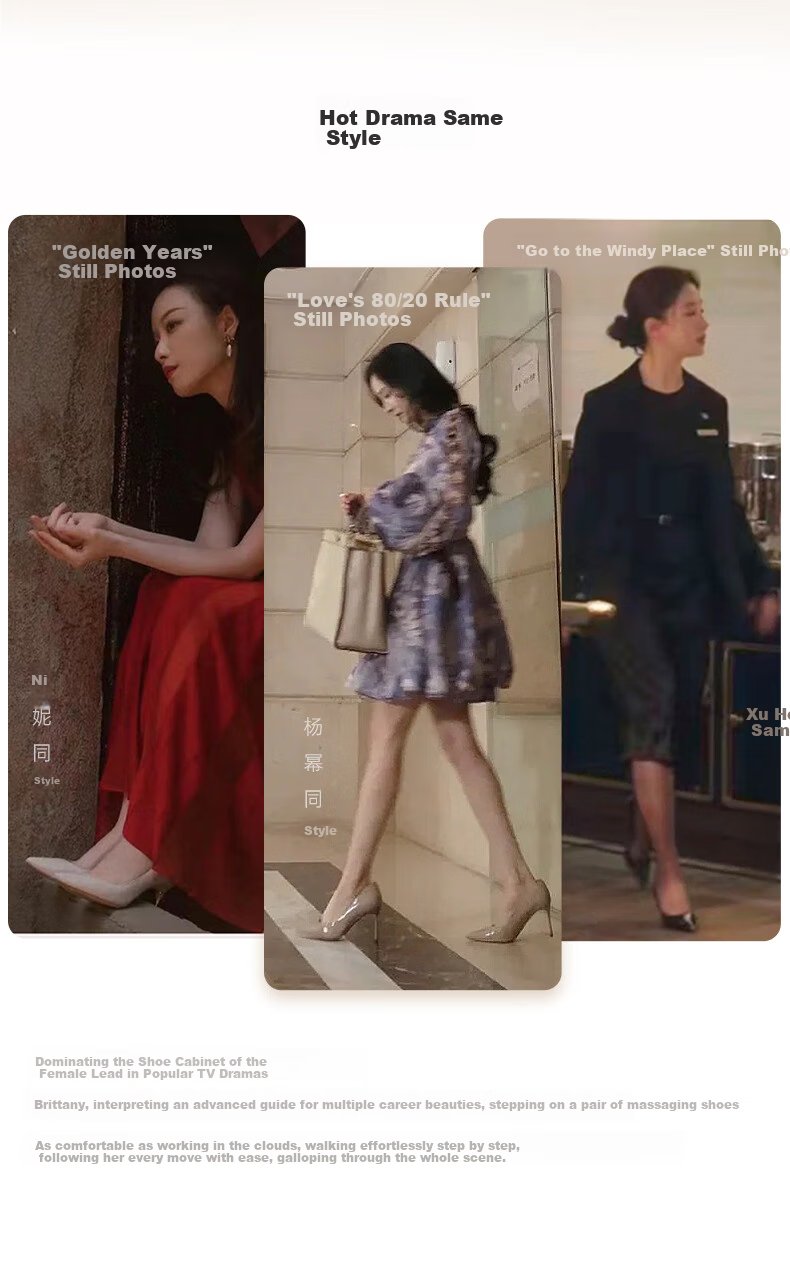 73Hours Celebrity-Inspired Women's Shoes, Brittany Upgraded New Comfortable Thin High Heels, Commuter Shallow-Mouth Women's Pumps 7