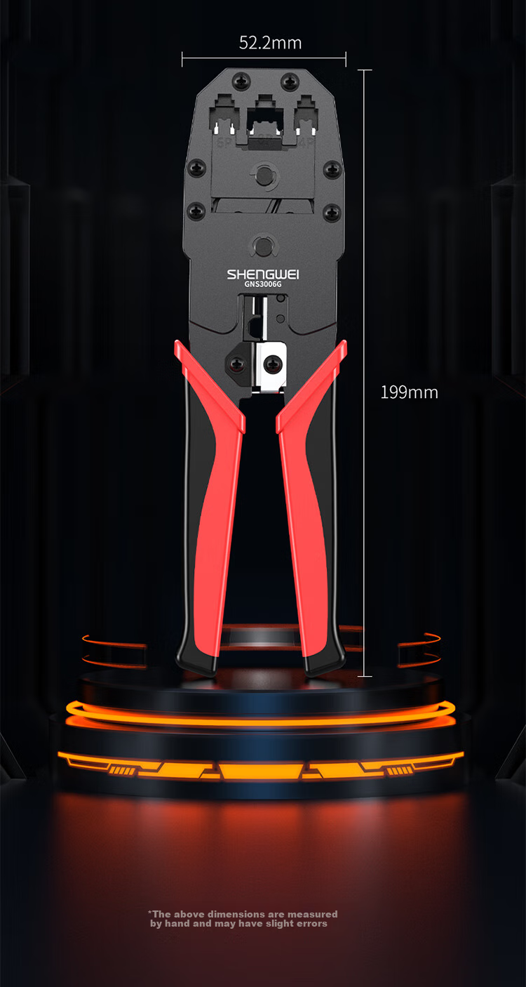 Shengwei Network Cable Crimper, Network Telephone RJ45 Crimping Tool, 6P/8P Two-In Multifunctional Labor-Saving Wire Stripper And Crimping Tool Set NS-360 8