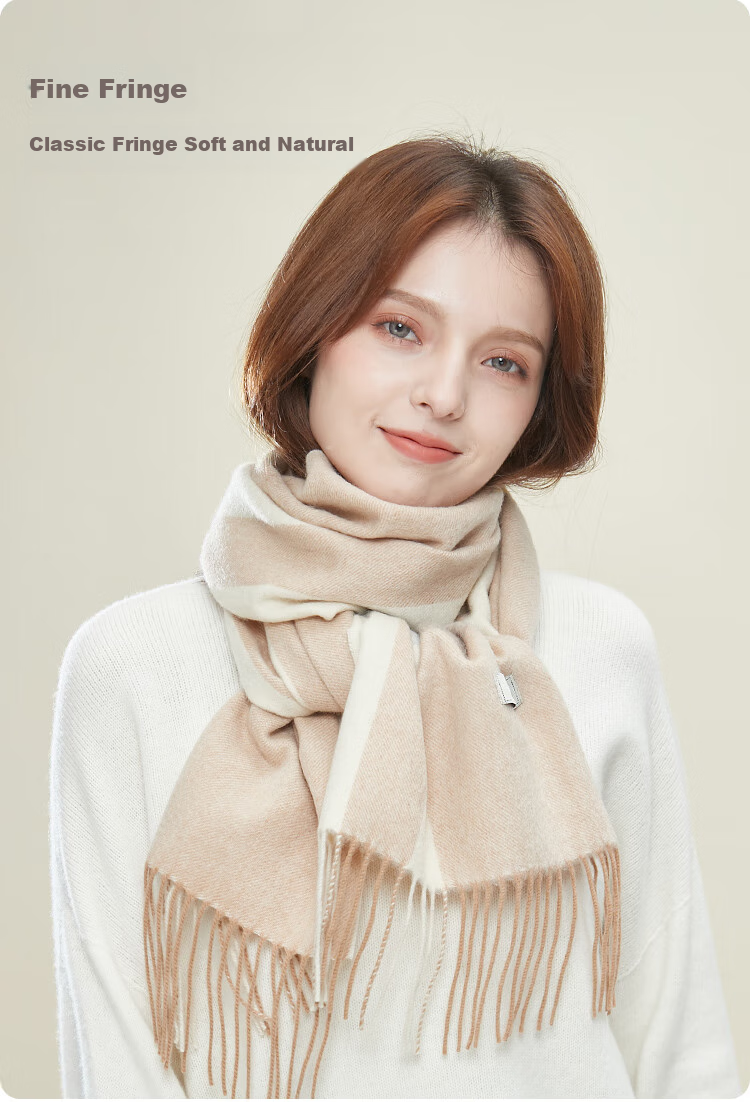 JIUMU Pure Wool Scarf for Women, Autumn And Winter Neck Warmer, Ladies' Warm Shawl, Gift for Women on Mid-Autumn Festival Or Birthday, Gift Box Packaging 6