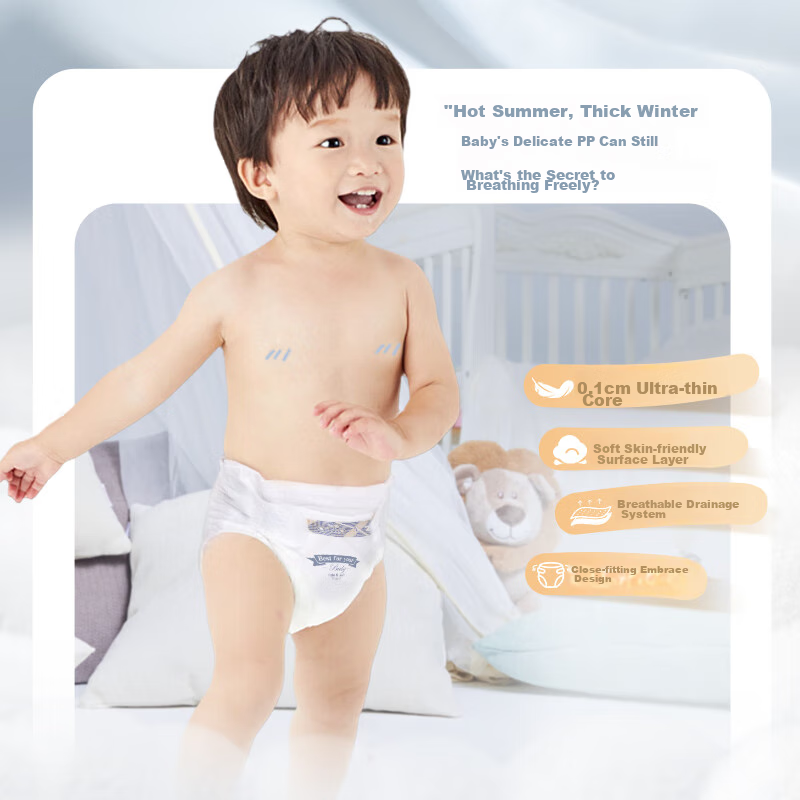 Подгузники Q-MO Soft Diapers, L, 72 шт. (9-14 кг), тонкие и дышащие, для малышей