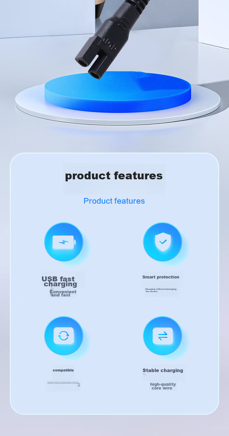 Chaofan Compatible Charging Cable for AUX Shaver, Hair Clipper Charger Cable, Power Cord Accessories for A1 A5 A6 A7 A8 S7 S8 X1 Hair Trimmer And Electric Scissors 2
