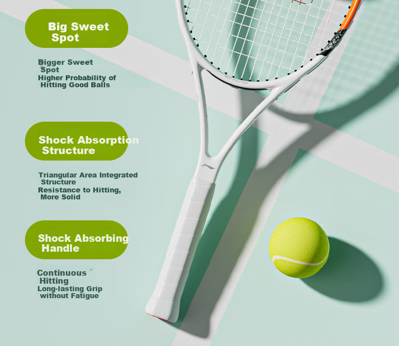 Li-Ning Tennis Racket, Power Type, for Adults And College Students, Beginners, Ultra-Light Professional Racket, Training Single Racket, Deep Dark Gree 5
