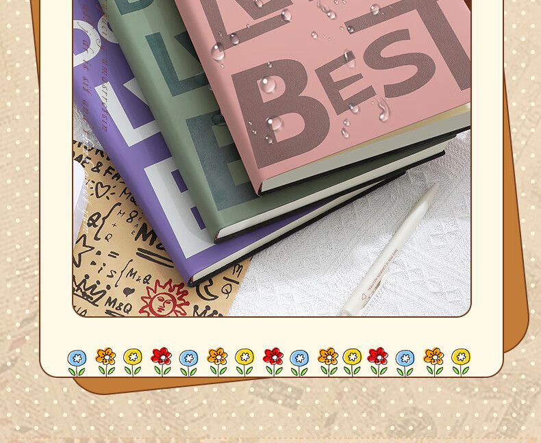 Faramon 4-Pack B5/41 American Vintage Leather Notebook, High-Quality Retro Thick Journal, Study Notebook for College Students, Simple Diary for Middle And High School Students, Stationery Notebook 14