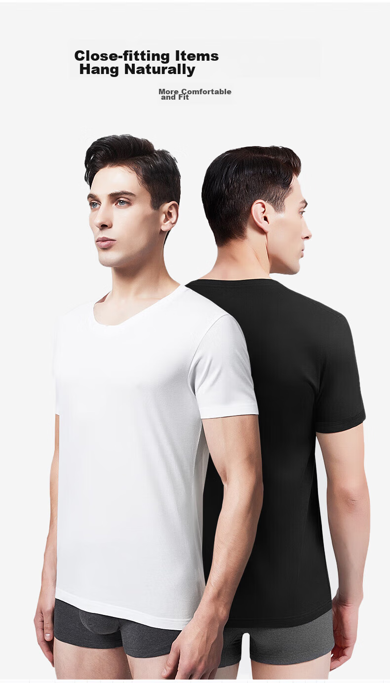 SEPTWOLVES [Soft And Skin-Friendly] Men's Short Sleeve Pure Cotton T-Shirt, Breathable Running Sports 100% Cotton White Tee Loungewear 9