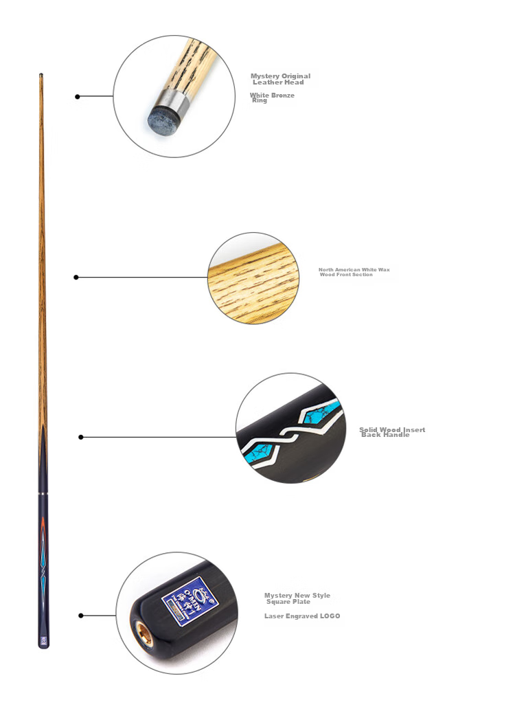 Aomi Haishen 1 Pool Cue, Black Eight Small Tip, Black 8 Chinese Eight-Ball Snooker Medium Tip, Score-Chasing Billiard Cue, 16 Colors 10mm 7