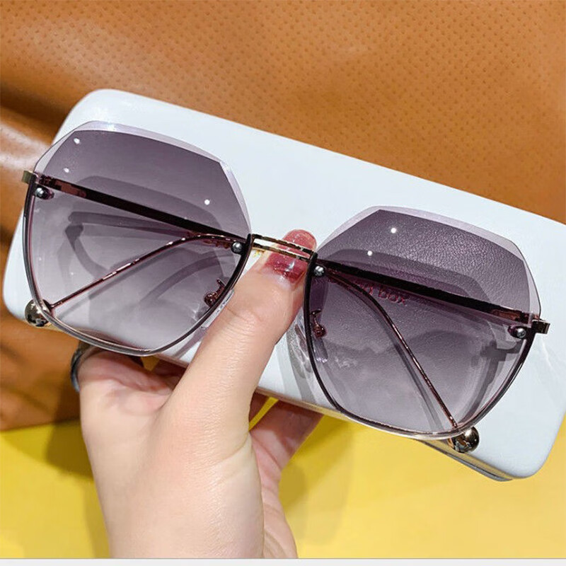 LESCA LUNETIER Trendy Women's Internet Celebrity UV Protection Sunglasses Gradient Blue for Qixi Festival And Father's Day 5