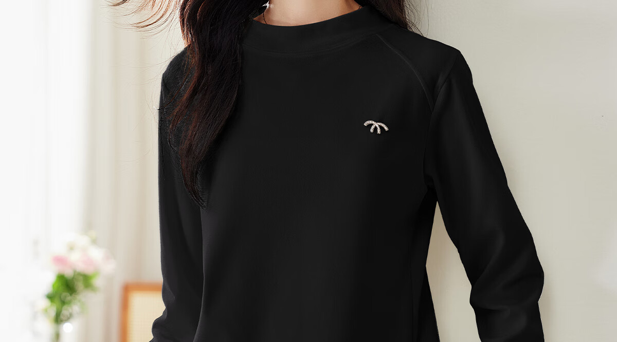 PinCai Long-Sleeve T-Shirt for Women, Autumn Fashion Inner Layer Top, Raglan Sleeve Slim-Fit Base Layer T-Shirt P143T2008 17