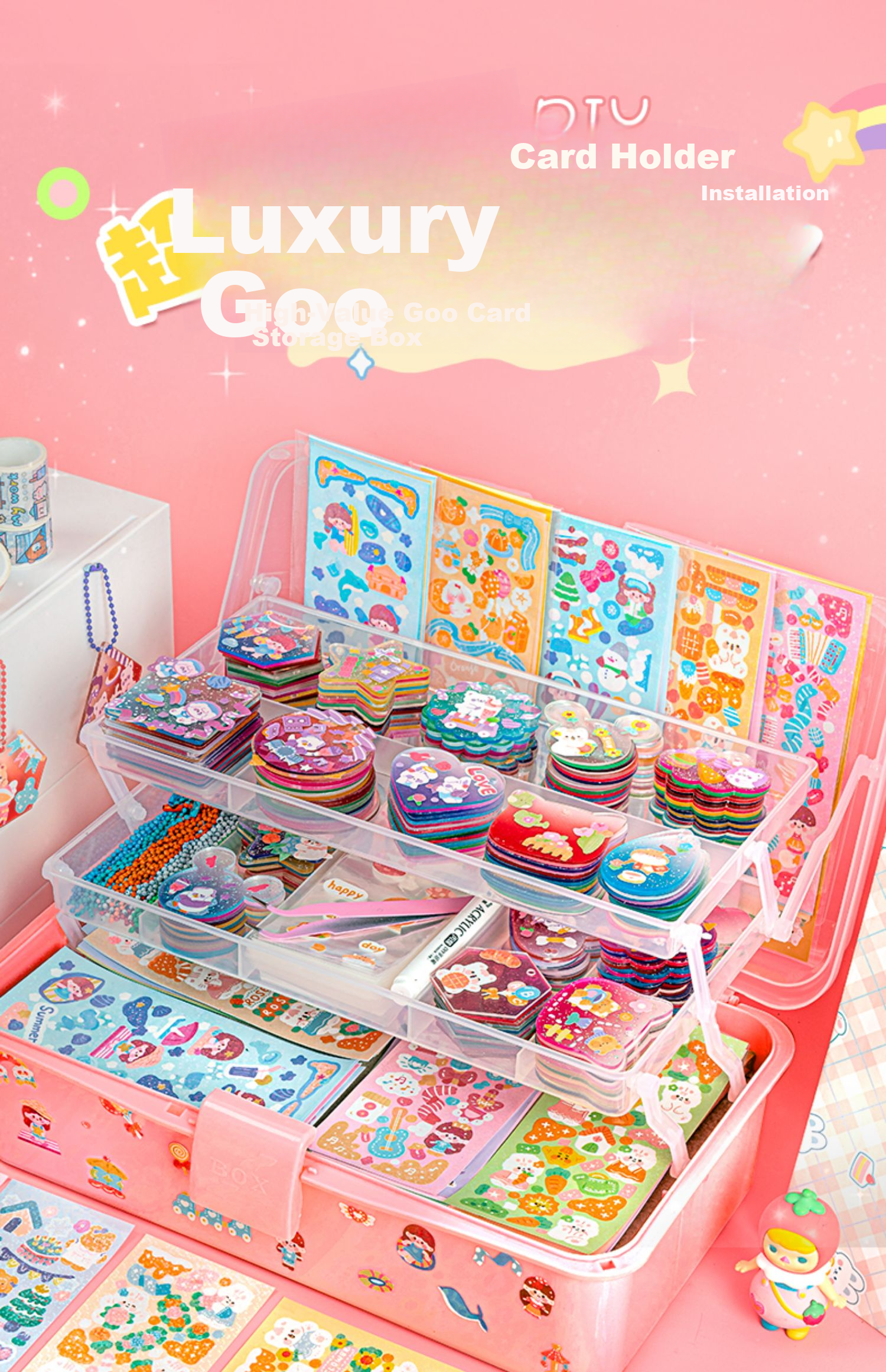 Danmiqi Guka Stickers Complete Set, Children's DIY Craft Gift Box, Guka Sticker Sheet, Girls' Birthday Present 1