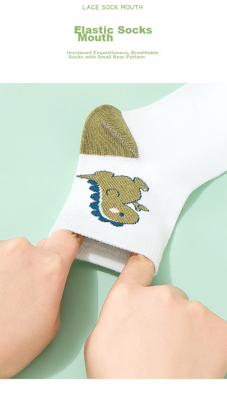 LangSha Children's Socks, Boys' Mid-Calf Cotton Socks for All Seasons, Comfortable Breathable Skin-Friendly Student Socks, 5 Pairs Per Pack 4