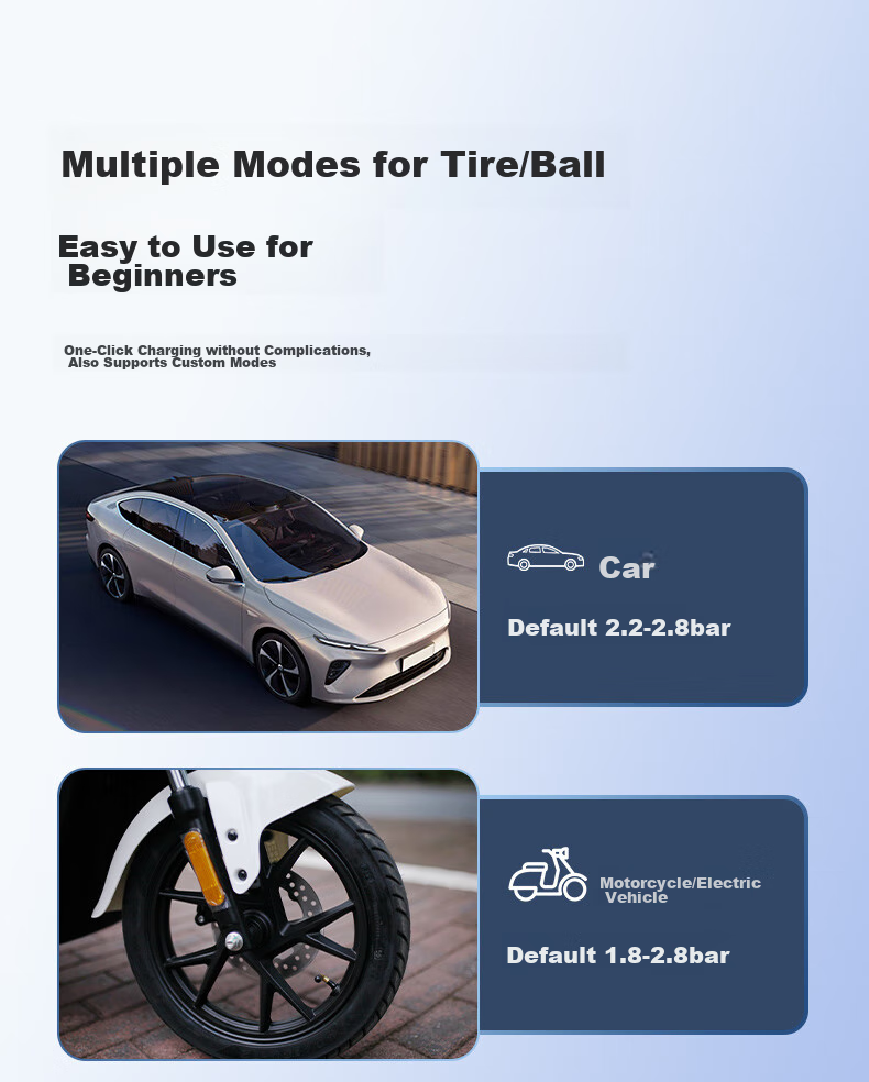 Jumu Bicycle Pump, Wireless And Wired Dual-Use, for Car And Motorcycle Tires, Inflator, Electric Vehicle-Mounted Air Pump 11