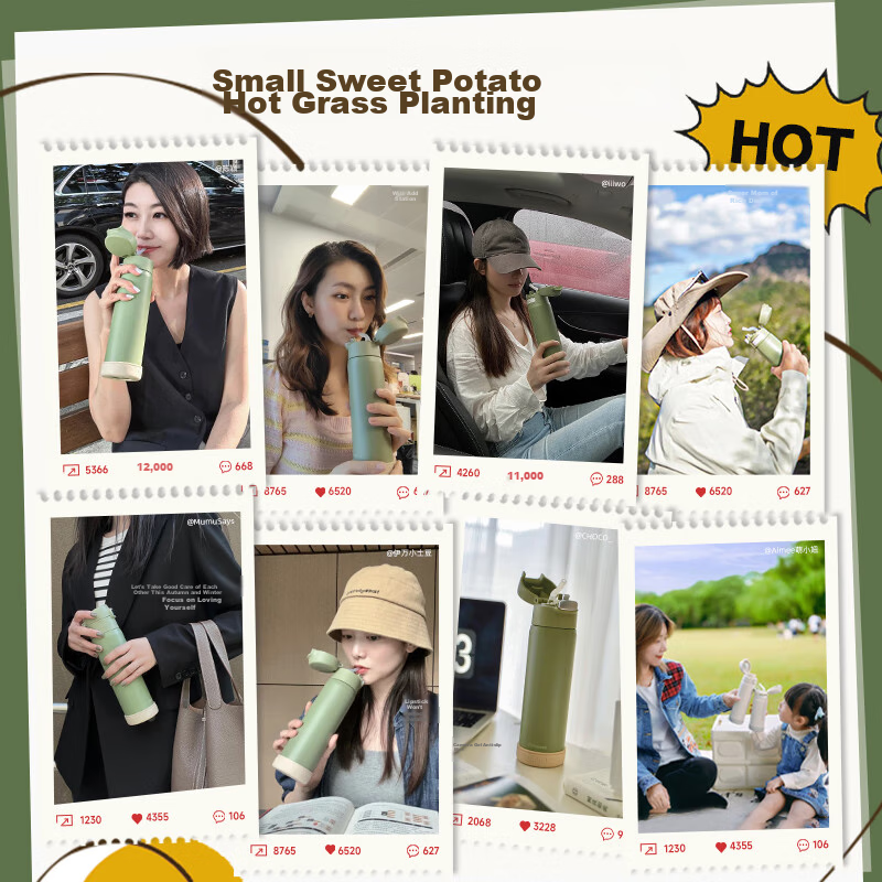 Peacock Straw Insulated Cup, Women's 316 Stainless Steel High-Value Adult Pregnant Student Portable Children's Straw Water Cup