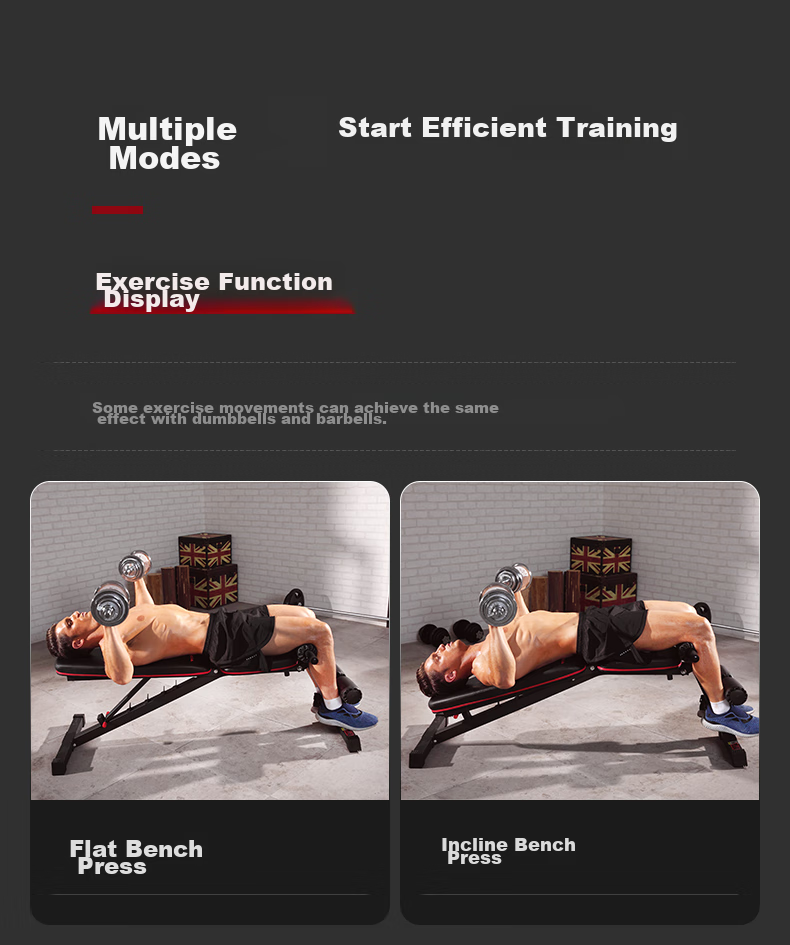 RIDO Sit-Up Assist Device, Home Fitness Equipment, Multifunctional Dumbbell Bench, Exercise Chair, Abdominal Board, Workout Machine TD30 15