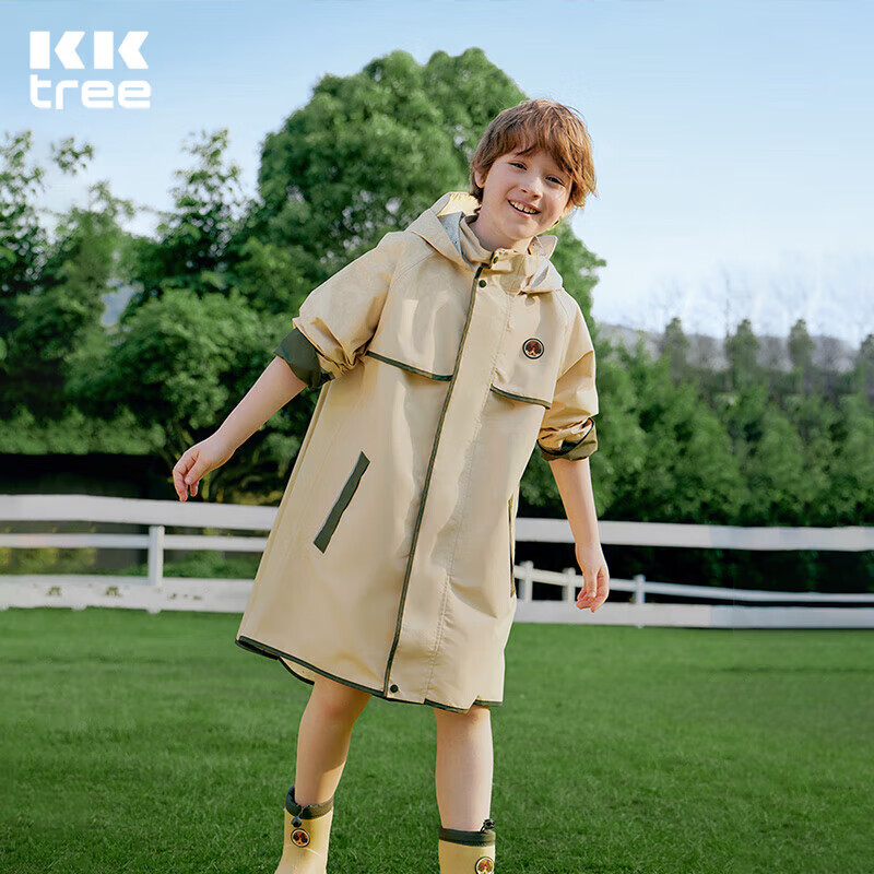 Kocotree Children's Raincoat with Backpack Space, Waterproof And Breathable, Thickened Raincoat for Boys And Girls, Fashionable Rain Poncho for School