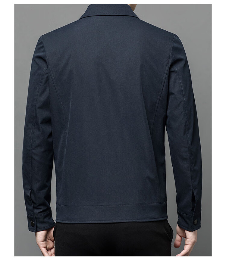 Aidengbao Edenbo Men's Business Jacket, Autumn And Winter Lapel Casual Hidden Button Jacket, Black, 190/104A(4XL) 13