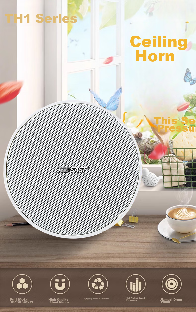 SAST 6-Inch Constant Voltage Ceiling Speaker, Recessed Ceiling Background Music System, Embedded Public Address Speaker for Shopping Malls And Stores TH1-6 3