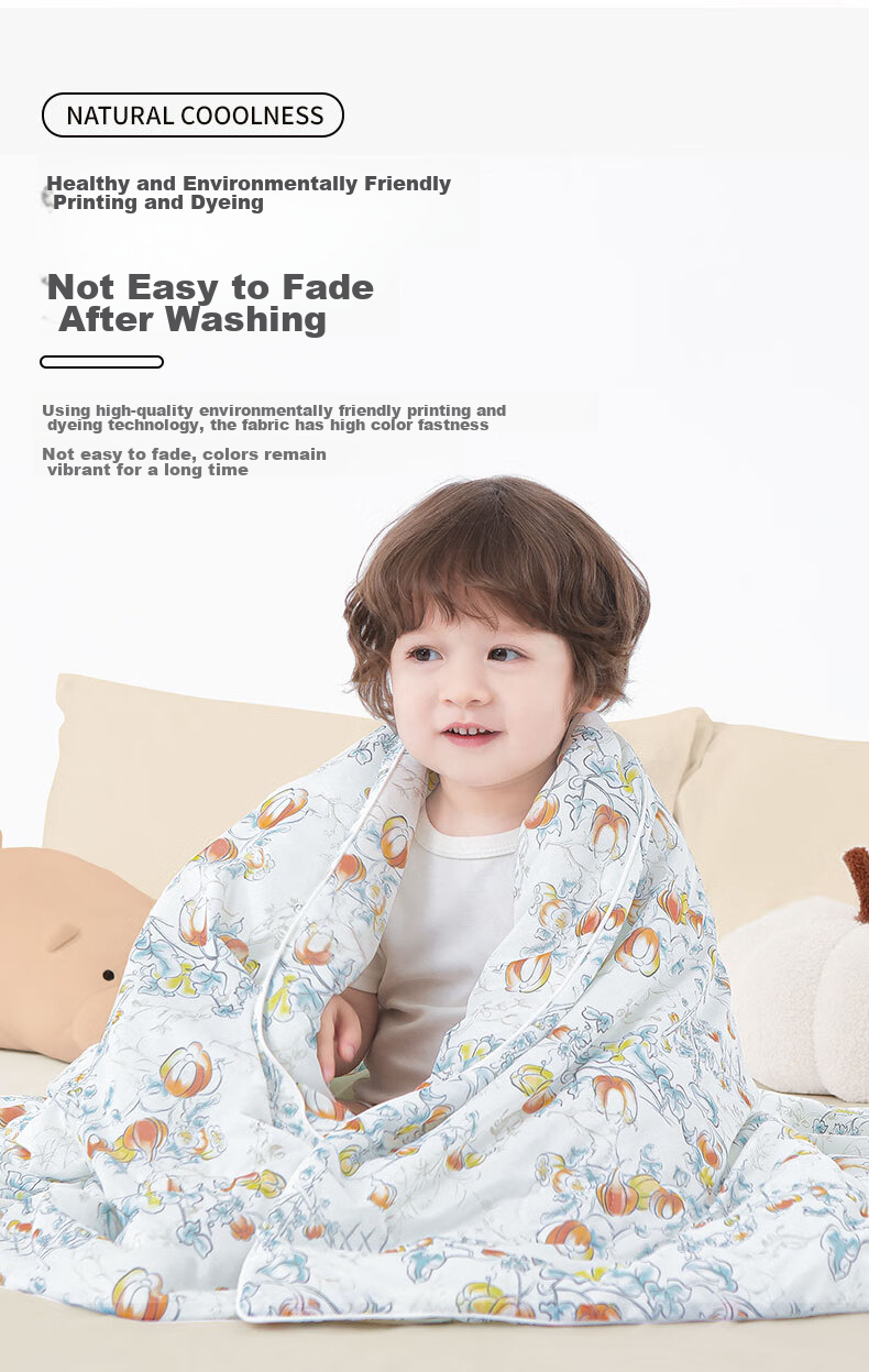 Nanjiren Baby Blanket, Children's Air Conditioning Quilt, Spring And Autumn Cool Quilt, Antibacterial Kindergarten Student Nap Quilt, Cooling Quilt 9