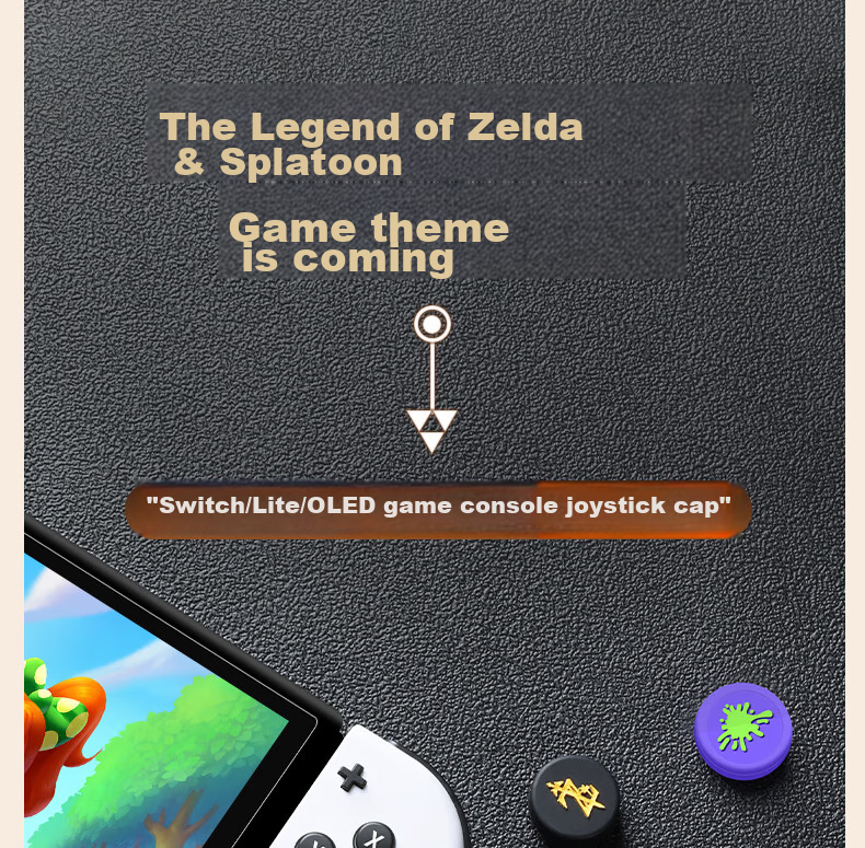 BUBM Switch Joy-Con Controller Joystick Covers, NS/OLED/Joysticks Gamepad Protective Cases, Silicone NS Game Accessories, Zelda: Breath of The Wild, Pack of 6 1