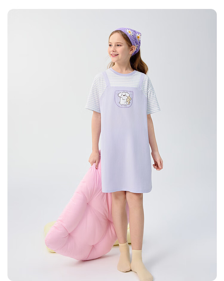 BALABALA Girls' Nightgown, Children's Loungewear, Summer Air Conditioning Dress [Miiichan IP] 208225171002 12