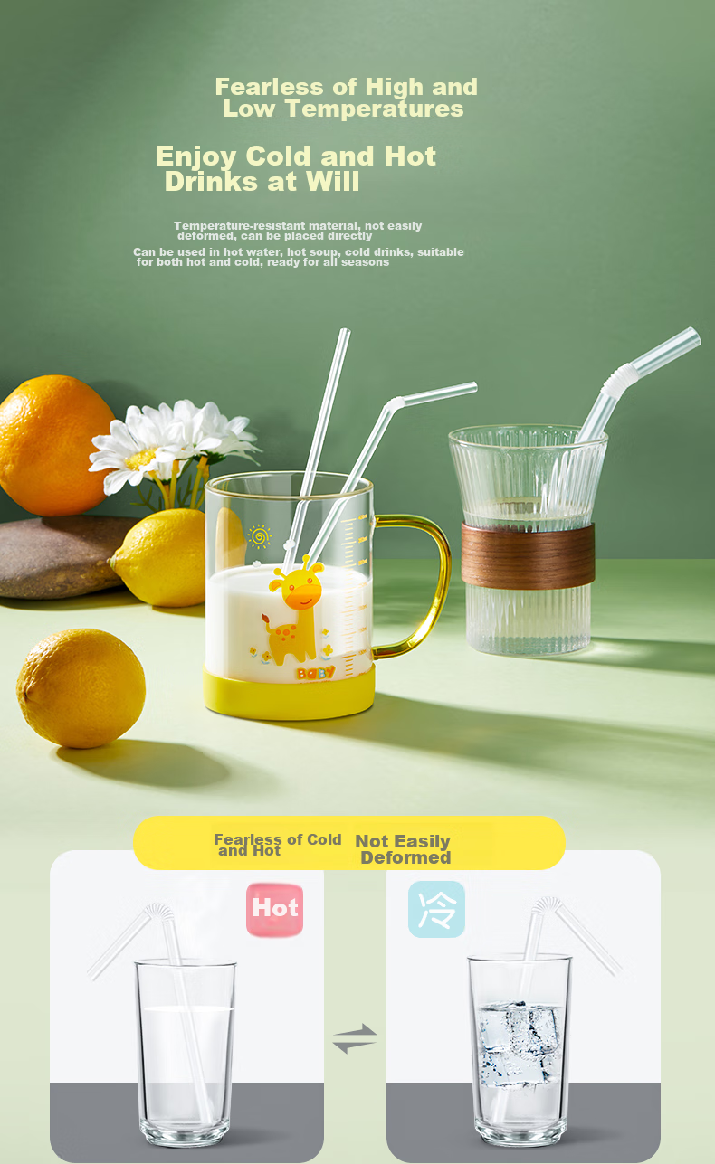Dengbi Disposable Straws, Individually Wrapped, Plastic, Transparent, Bendable, Food Grade, for Postpartum Women And Children, 100 Pieces 1