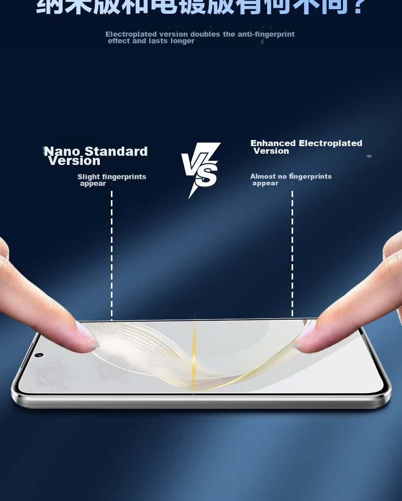 ESCASE Tempered Glass Screen Protector for Huawei Nova 14 Pro, Full Coverage High Definition Protective Film, Shatterproof, Fingerprint-Resistant, Easy to Apply, Wear-Resistant, High Aluminum Content Glass Film 4