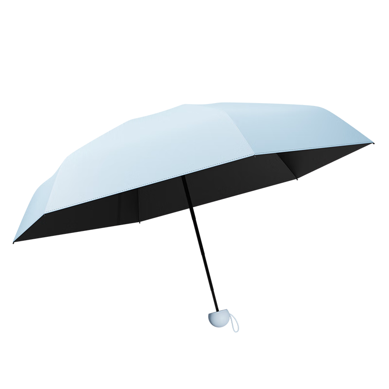 JD Original Xiaobuding Sun Umbrella for Women, UV Protection, Portable, Five-Fold, Sunshade, Anti-UV, Rain And Shine Folding Umbrella, Blue