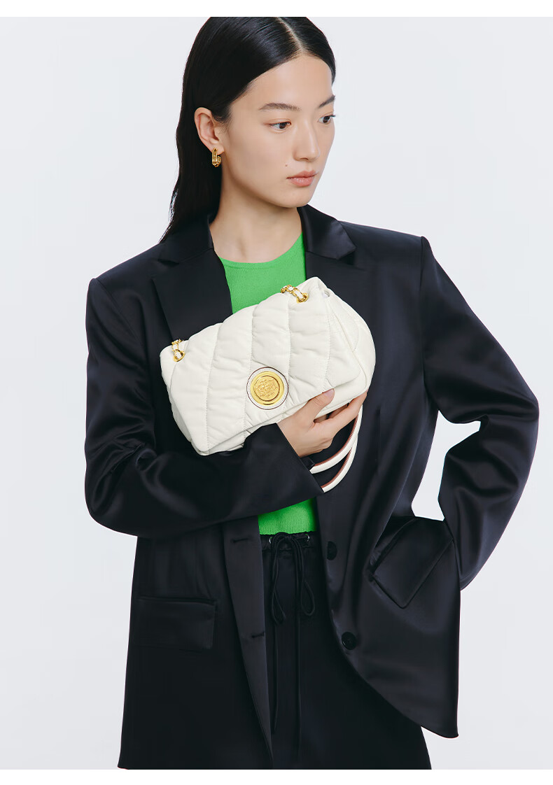 HR Handbag, Women's Shoulder Crossbody Bag, Small Soft Leather Quilted Pillow Bag, Birthday Gift 4