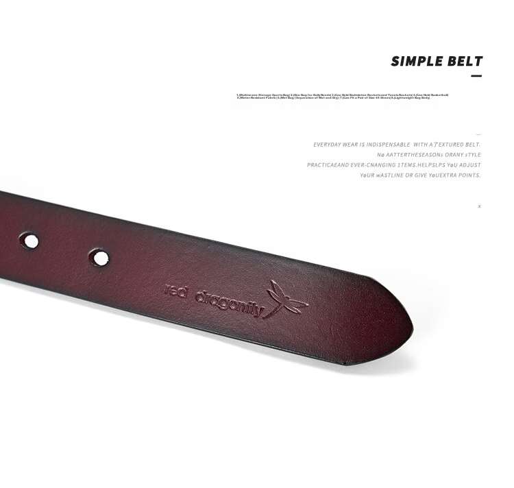 RED DRAGONFLY Leather Women's Casual Versatile Belt with Pin Buckle, No Drilling Required, Birthday Gift for Girlfriend Or Wife, Comes with Gift Box 10