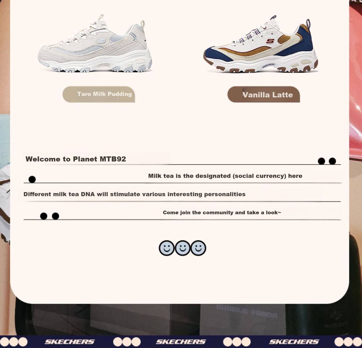 Skechers Milk Tea Bear | Retro Trendy Panda Dad Shoes, Couple's Height-Increasing Sneakers for Men And Women, 894282 3