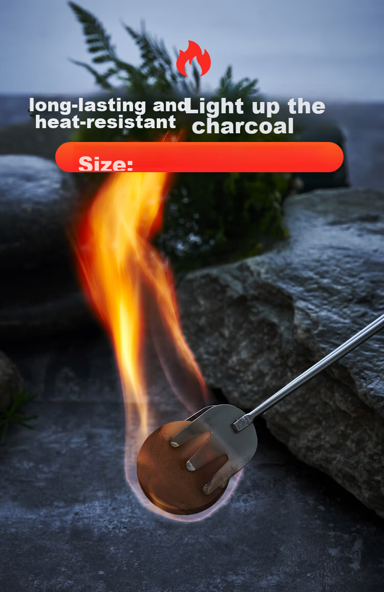 Suncojia Tea Stove, Barbecue Grill, Home Charcoal Grilling Rack, Charcoal Roasting Oven, Wooden Charcoal Meat Roasting Stand 3