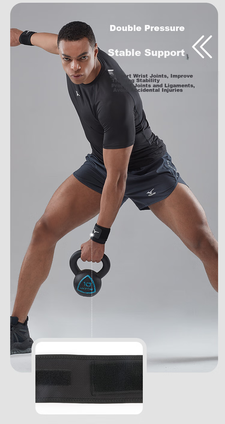 Mizuno Fitness Wrist Support for Men, Bench Press Wrist Guard, Weightlifting Strength Training Anti-Sprain Sports Wrap Bandage 2555 Single Piece 3