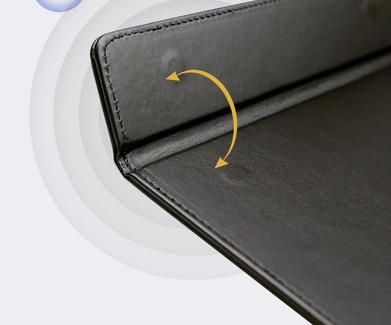 Xutong A4 Magnetic Leather Meeting Clipboard Magnetic File Folder Business Writing Clipboard Report Folder Office Meeting Pad Report Folder with 2-Hole Cup Holder 3