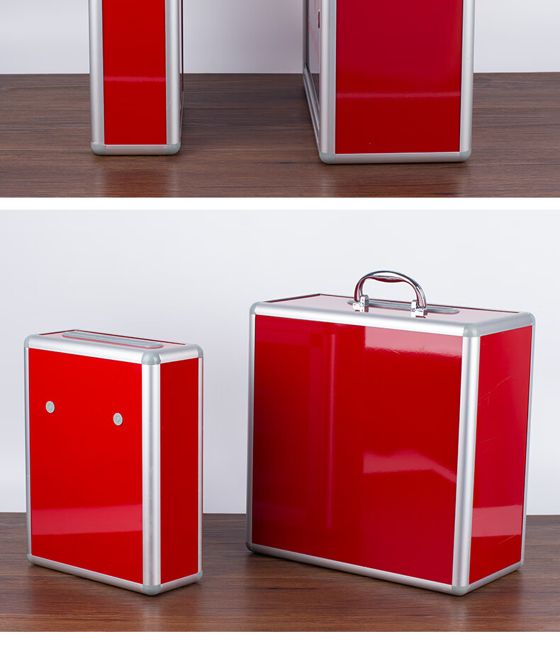Touch Fish Fundraising Box, Heart-Shaped Donations Box, Large Aluminum Alloy Portable, Office Business Style, Semi-Transparent, Charity Collection Box 8