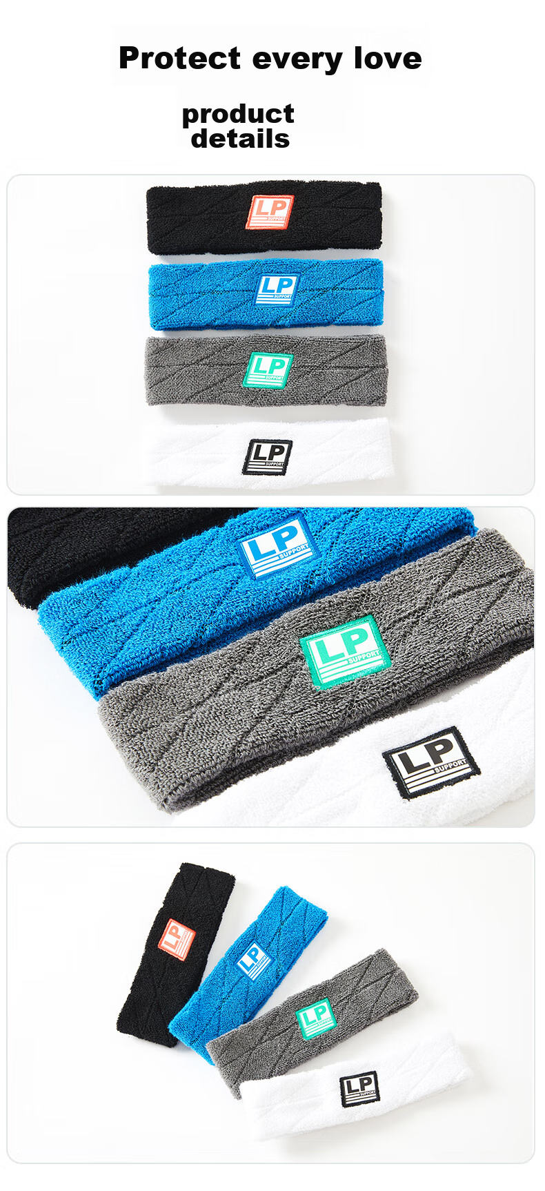 LP Sports Headband for Men And Women, Sweat-Absorbing Headband, Sweat-Stopping Band, Running Sweat-Guiding Band, Basketball Sweat-Proof Headband, Hair-Tying Band, Head Hoop 9