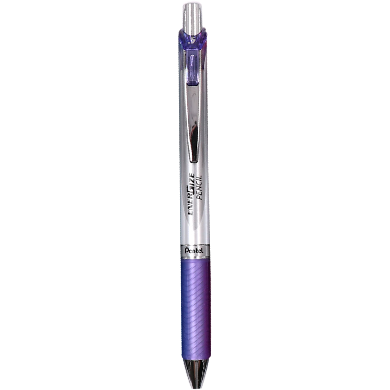 Pentel PL75 Mechanical Pencil, 0.5mm Lead, Break-Resistant, for Students' Drawing And Exams, with Eraser at The End, Purple, Single Pack