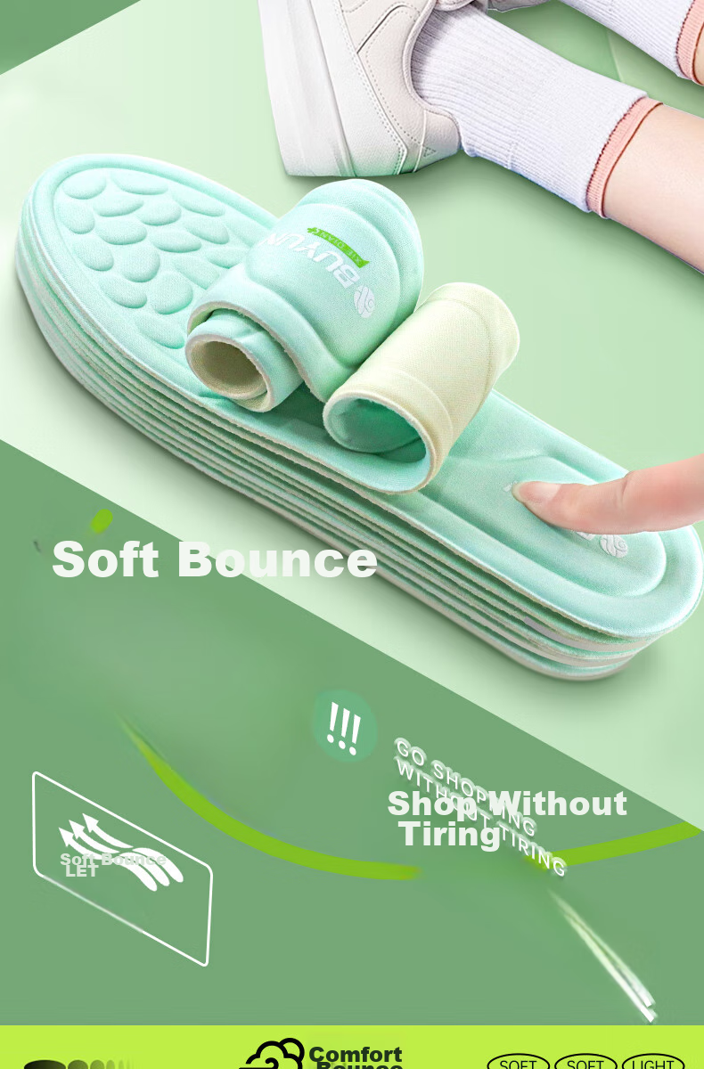Buyun Shoe Insoles, Odor-Resistant, Shock-Absorbing for Men And Women, Deodorizing, Sweat-Absorbing, Breathable, Non-Slip for Leather Shoes And Military Training Shoes, Massage Function, Odor Elimination, 4 Pairs 6