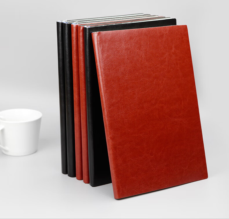 Bailiwen B10418 Brown Notebook, 18K Leather Cover, Journal, Writing Pad, Diary, Meeting Minutes Book, Business Work Office Notebook 7