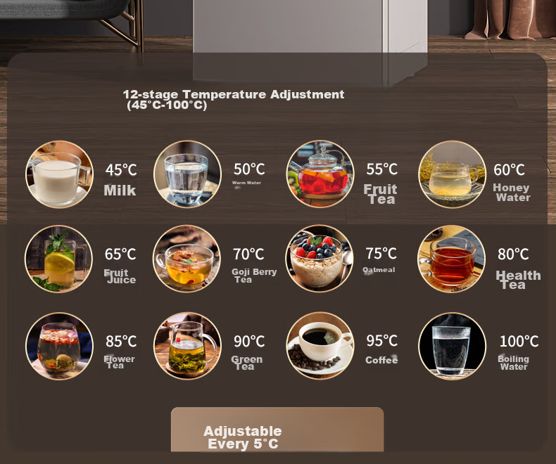 MeiLing Tea Bar Machine, Home Smart Voice-Controlled Multifunctional Remote Control Large Screen Upright Bottom-Placed Cooling And Heating One-Key Temperature Selection Water Dispenser, Cold And Hot Model MY-C575B (Shachu Mi) 9