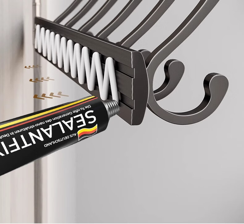 Bahainiao [Double-Layer Hooks] Coat Hanger, Clothes Hook, Entrance Door Back Wall Coat And Hat Rack, No Drilling Required 4