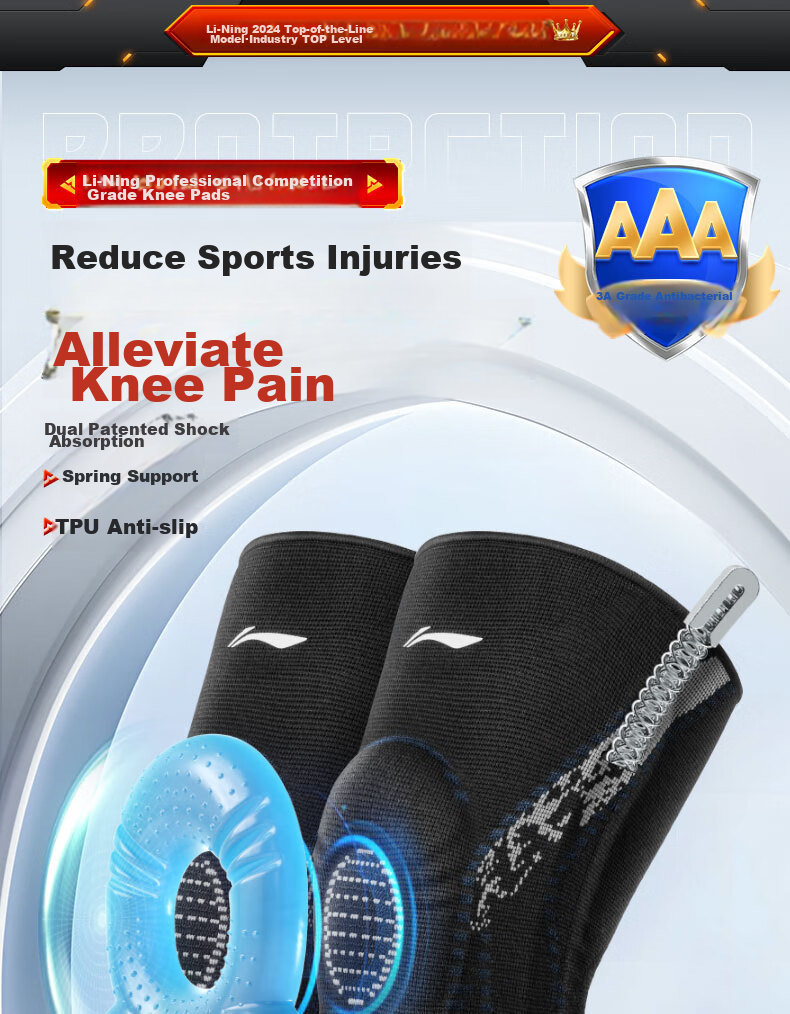 Li-Ning Knee Pads for Sports, Running, Basketball, Warmth, Meniscus, Patella, Badminton, Men And Women, Soccer, Hiking Knee Protection Gear 1