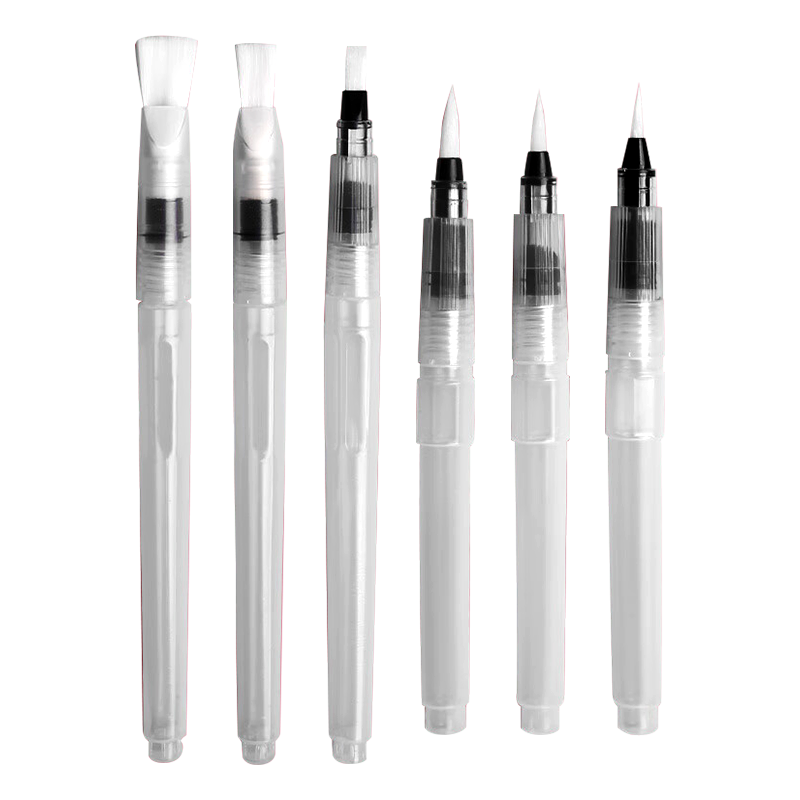 Jiamo Water Brush Set, Large Capacity, for Beginners, Gouache Solid Watercolor Paint, Brush Tools, Drawing-Specific Hand-Drawn Water-Soluble Colored Pencil, Water-Filled Storage Brush with Soft Tip