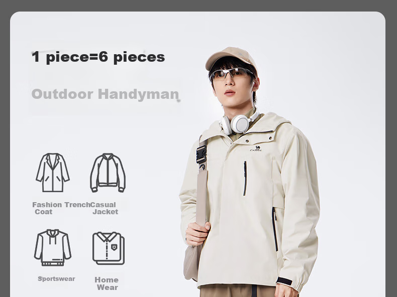 CAMEL Men's Jacket, Spring And Autumn Style, Couple's Outdoor Travel Clothing, Hiking And Mountaineering Wear for Men, M14CS01668 13