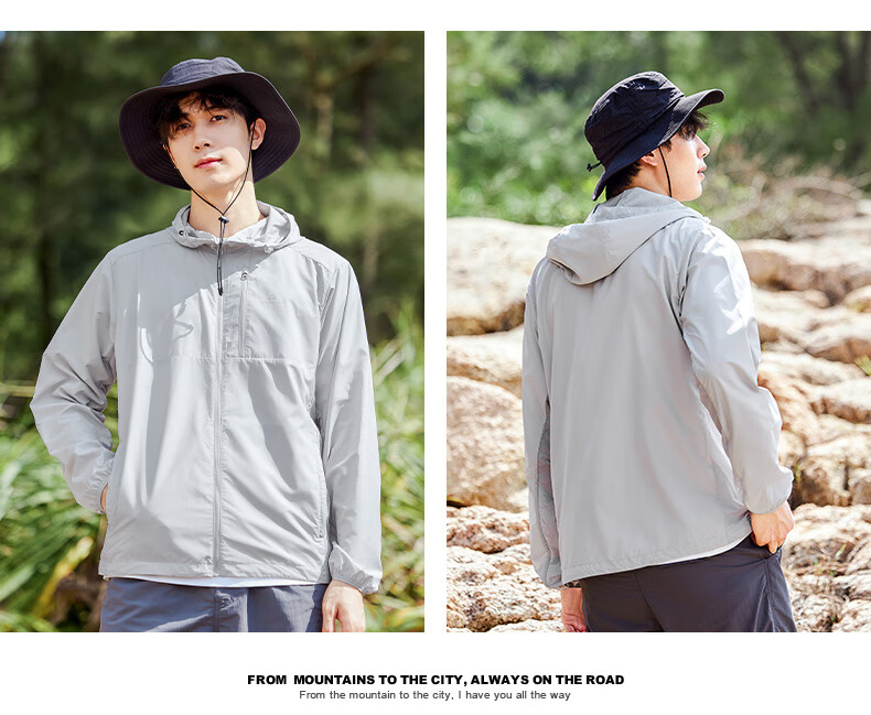 Pioneer Camp Fengdie Sun Protection Jacket for Men, Summer UV-Resistant Outdoor Sun Protection Clothing, Lightweight Loose Breathable Top for Me 37