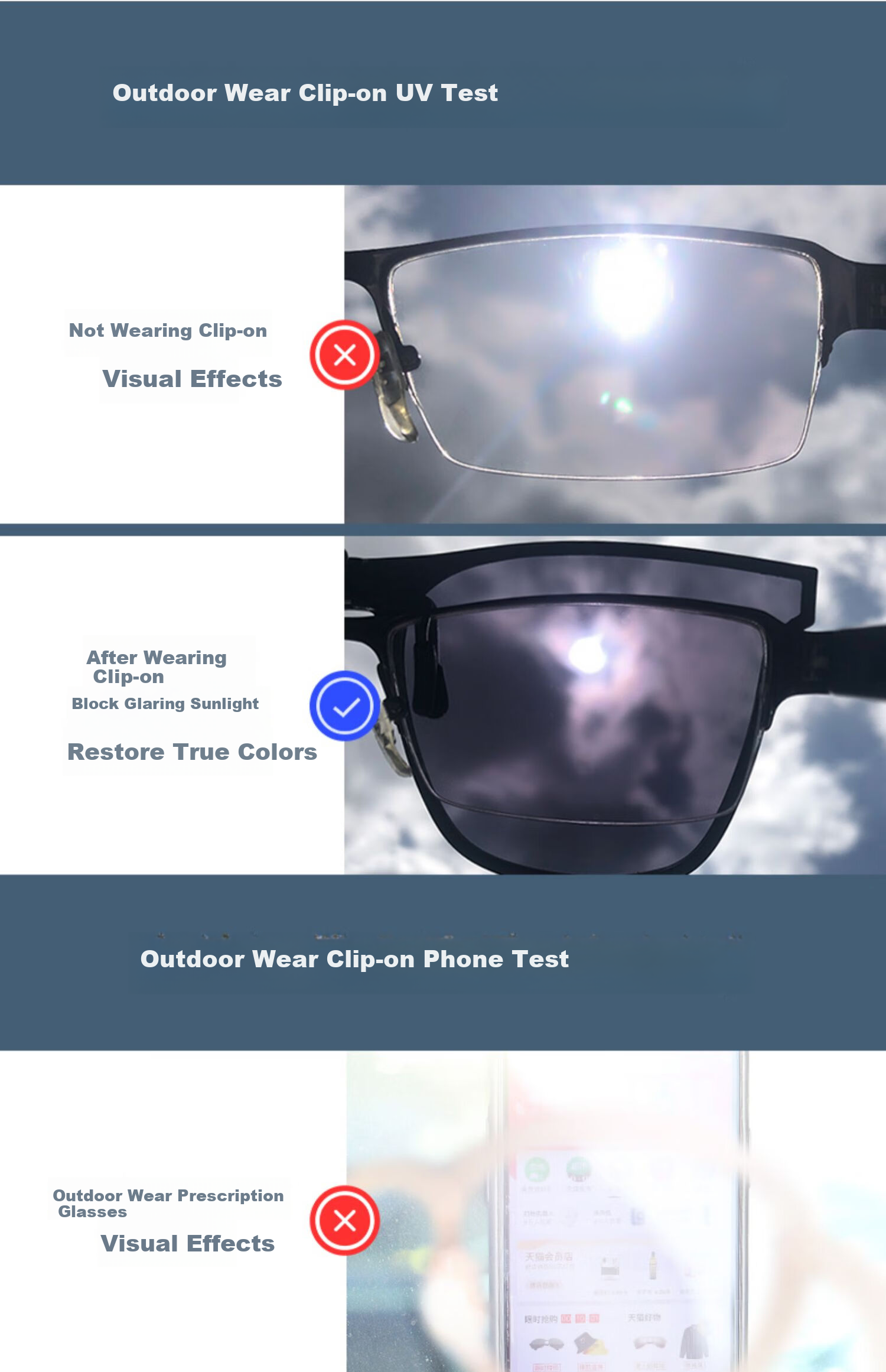 GOGOSOON Myopia Glasses And Sunglasses Clip-On, Ultra-Light Invisible Clip-On Polarized Glasses for Men And Women, Specially Designed for Driving, Men's GM Sunglasses 6