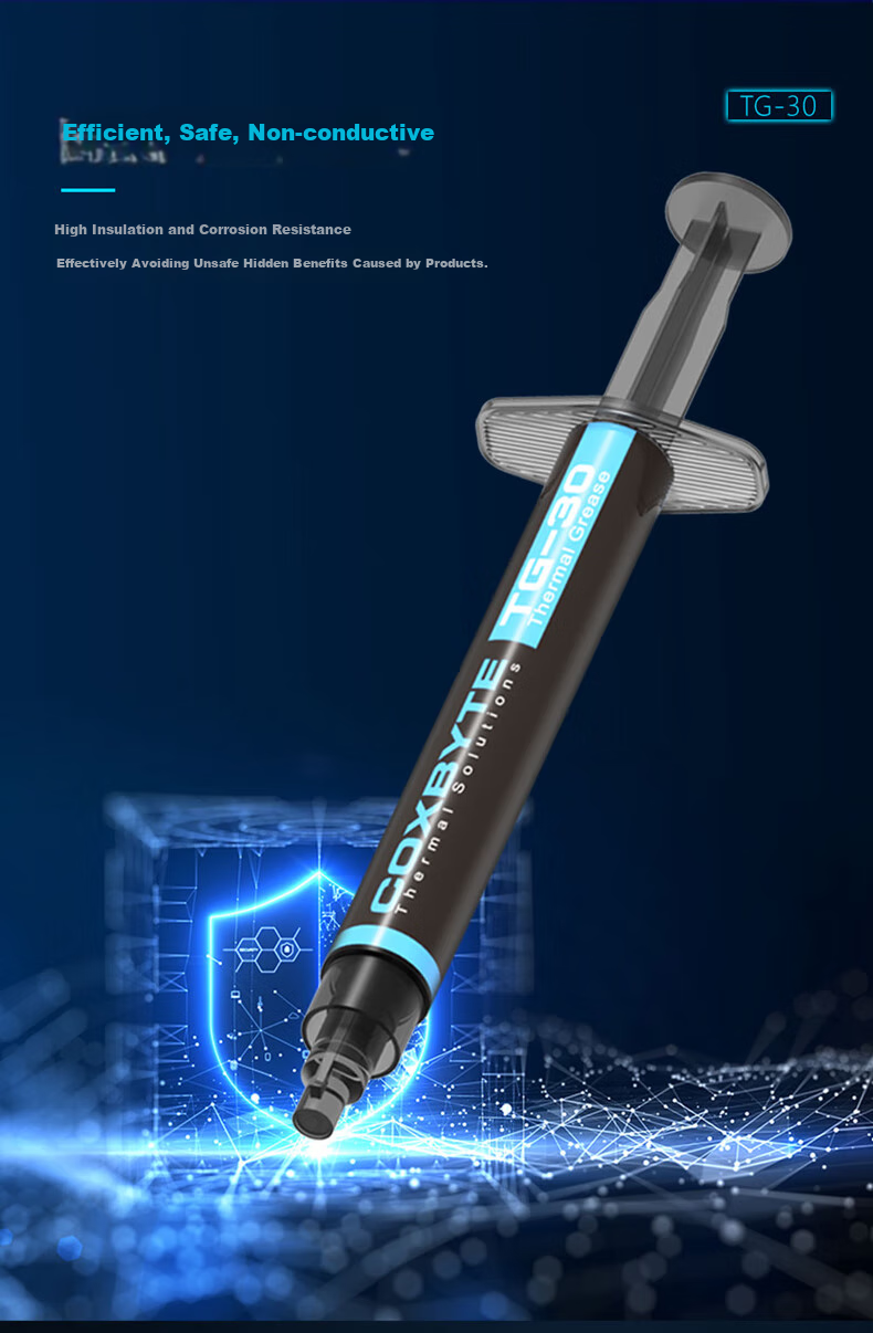COXBYTE Thermal Paste (13.8 Coefficient), 2g Package, TG-25 Thermal Paste Gel, Suitable for CPU/GPU, Laptops, Gaming Laptops, Desktop Computers, Graphics Cards, Air Cooling, Water Cooling, And Overclocking 6