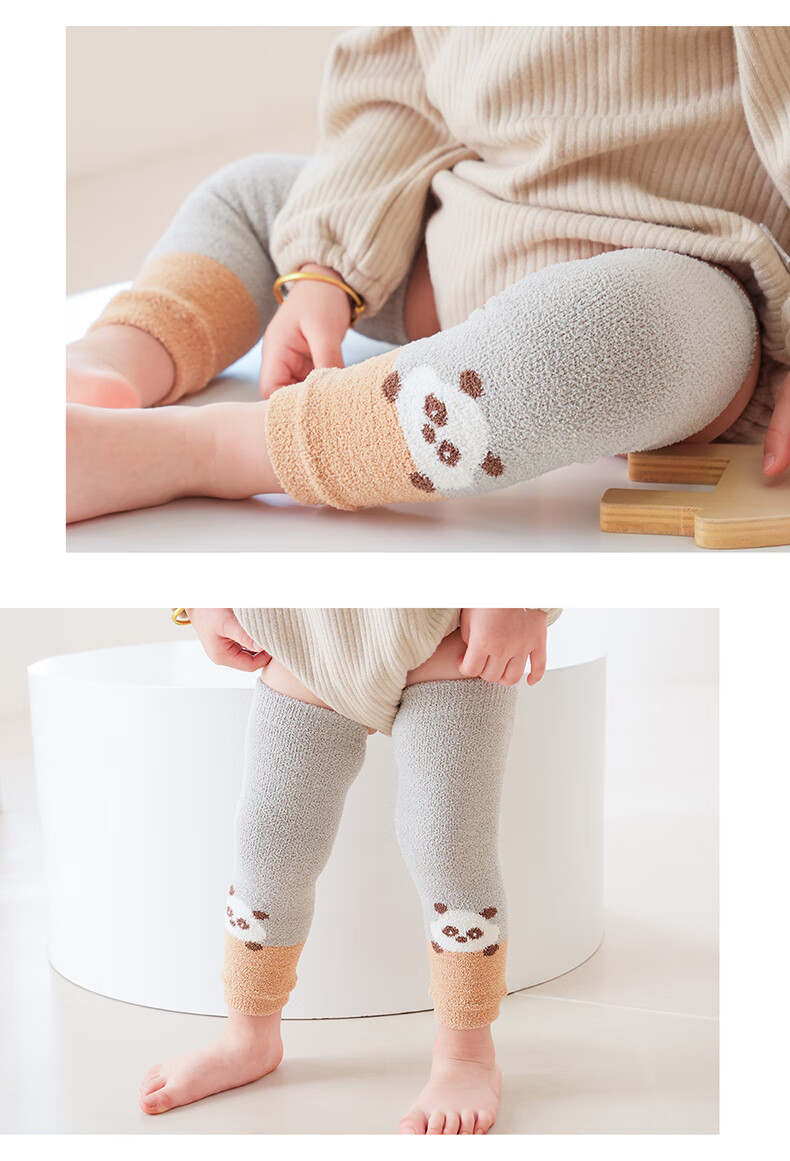 LAXIALIYA Baby Knee Socks, Infant Long Socks, Leg Protectors, Girls' Slouchy Socks, Boys' Crawling Socks, Thick Diaper Changing Socks for Autumn And Winter 10