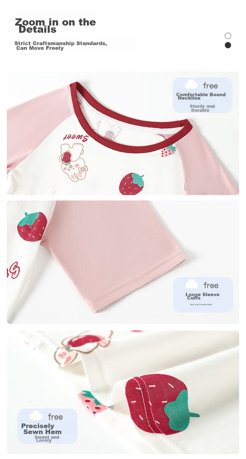 Langsha Girls' Nightdress Children's Sleepwear Summer Thin Cotton Short Sleeve Dress Homewear for Big Kids Baby 160 13