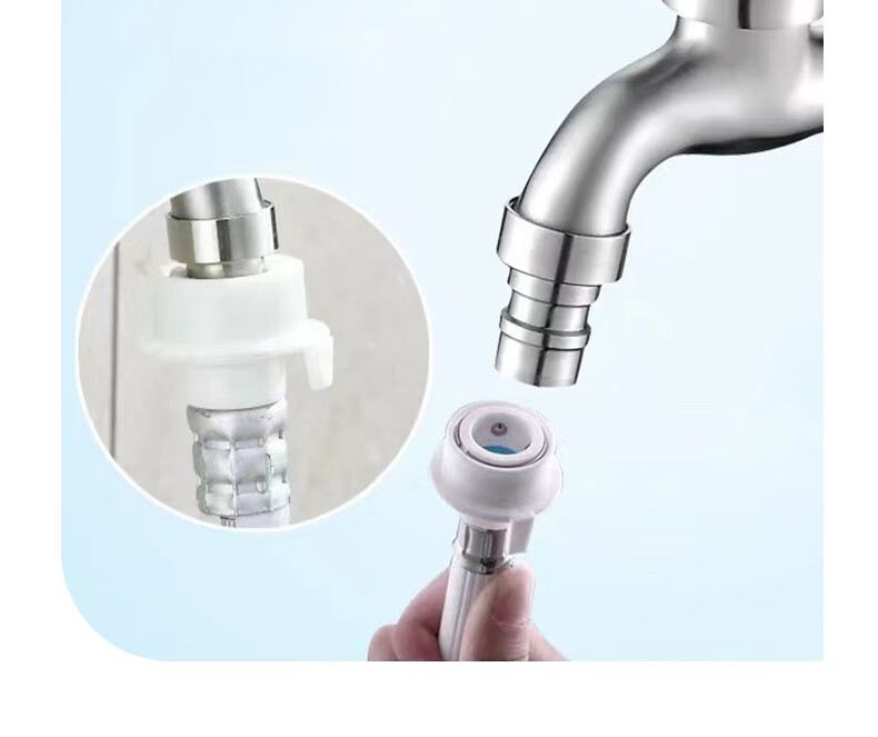 PURPAVWINNER 304 Stainless Steel Washing Machine Faucet with Anti-Drop Design, 1/2 Inch Cartridge Connector, Household 1/2 Inch Inlet, Universal Threaded Connector for Tap Water, with Built-In Washing Machine Spout 9