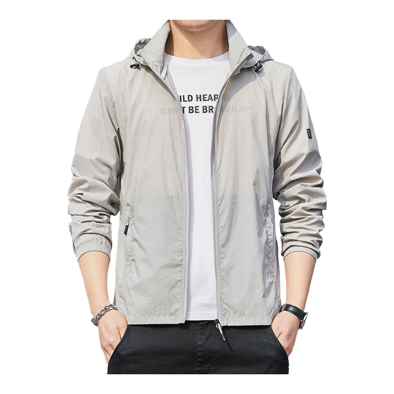 Huili Sun Protection Jacket for Men, Summer Breathable UV-Resistant Outdoor Sun Protection Coat