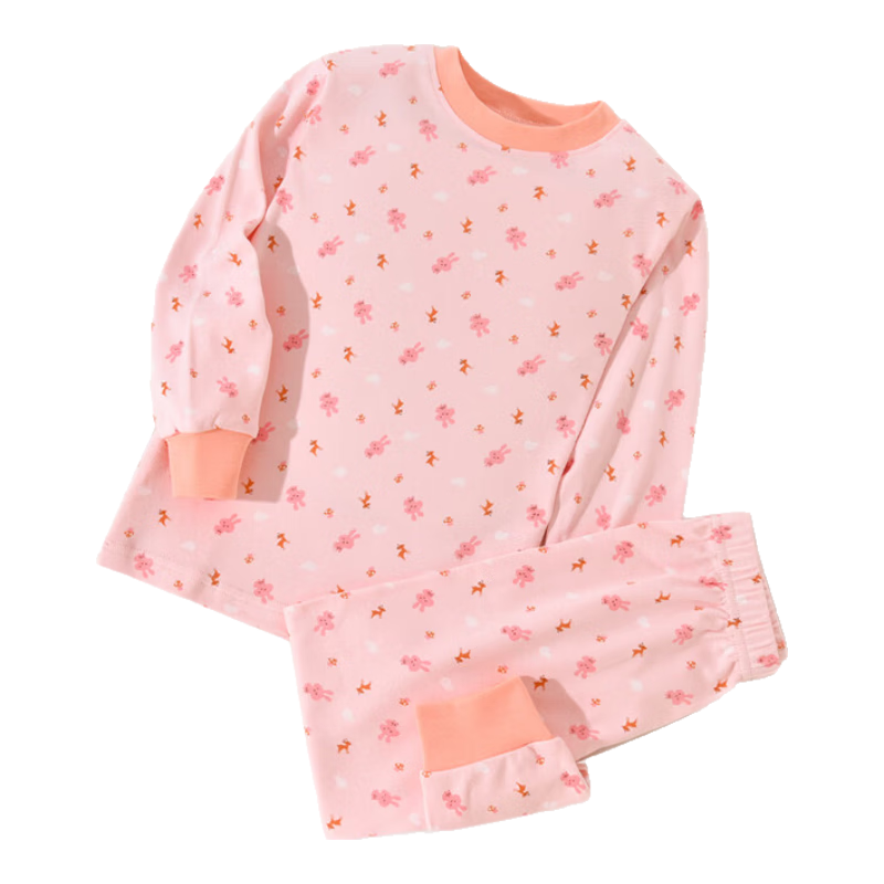 DEESHA Children's Autumn Thermal Underwear Set Girls Baby Fall Winter Warm Cotton Youth Pure Cotton Base Layer Pajamas